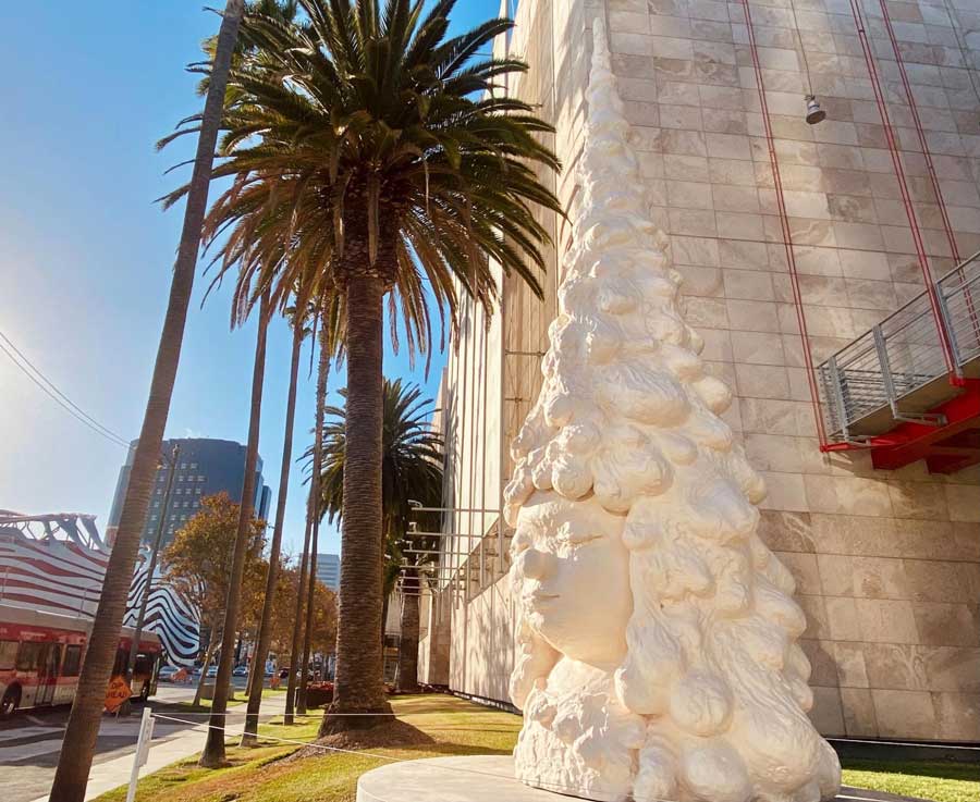 The Yoshitomo Nara’s Miss Forest in front of the Los Angeles County Museum of Art