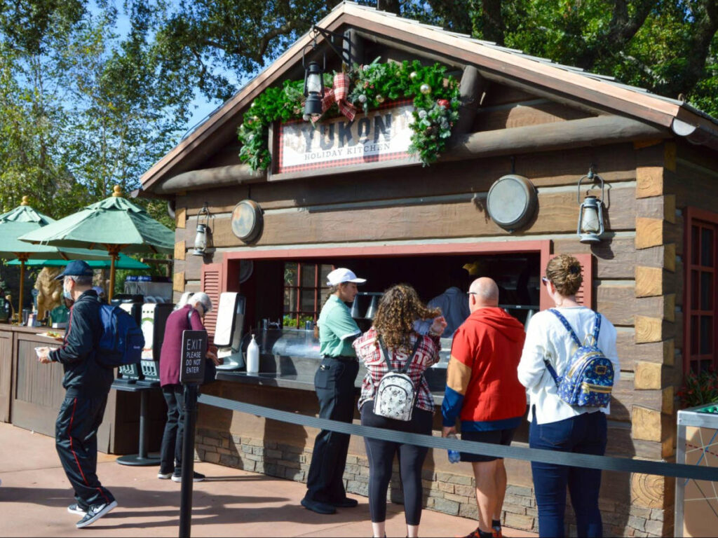 People falling in line to order at Yukon Holiday Kitchen