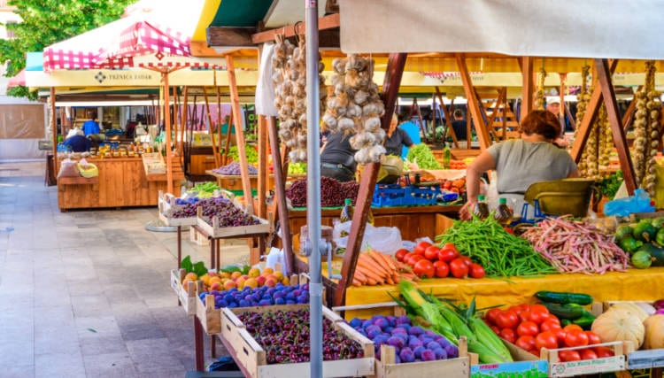 Fruits at the market in Zadar