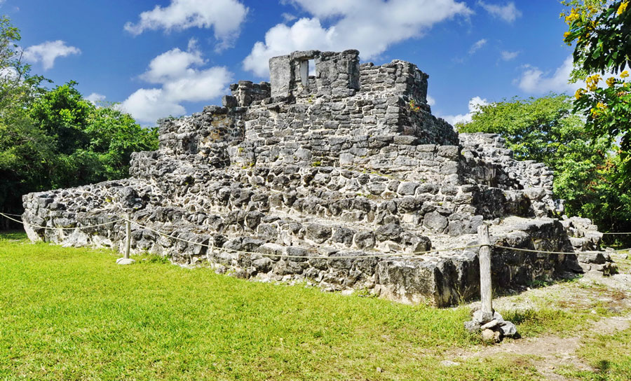 View of a pyramid in Zona Arqueologica San Gervasio