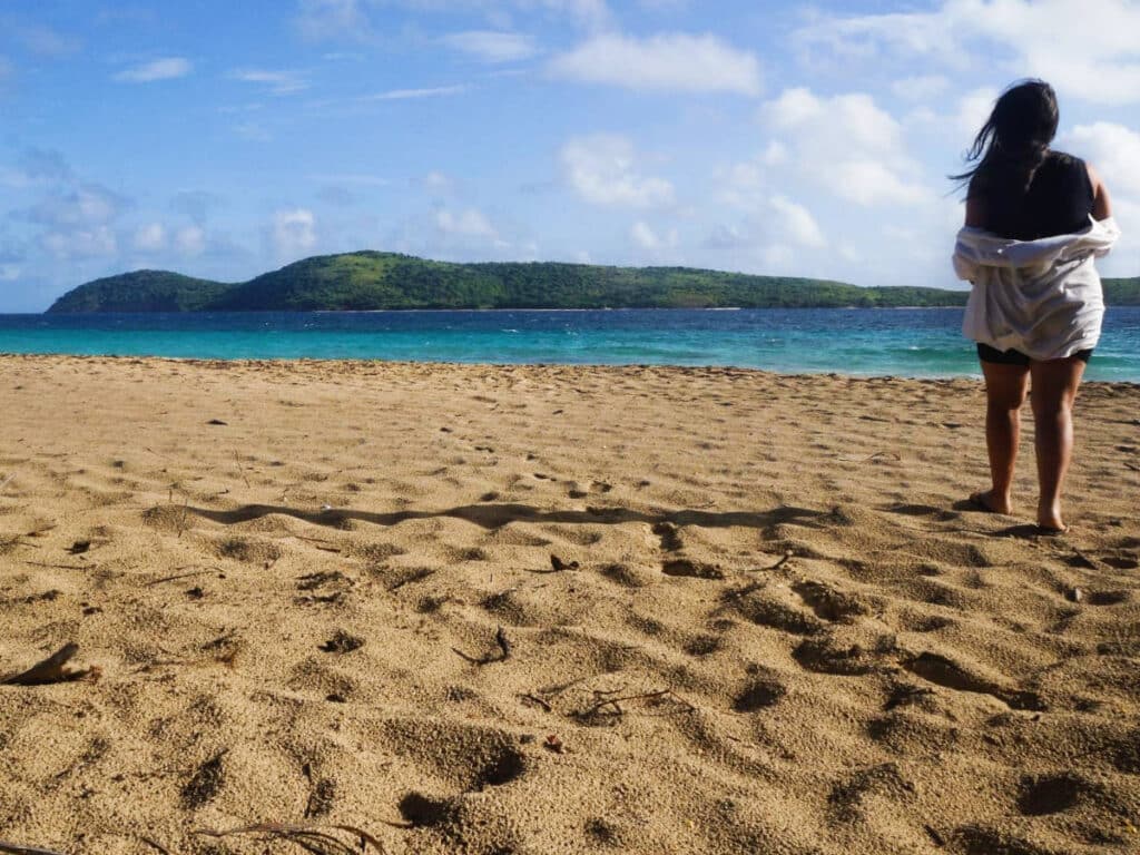 The author, Vanessa Ramos visiting the Zoni Beach during morning