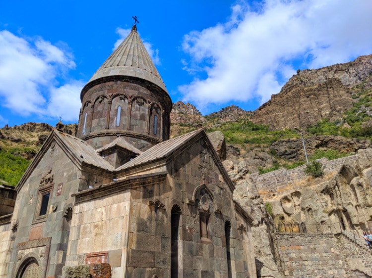 View of The Geghard Monastery in Armenia