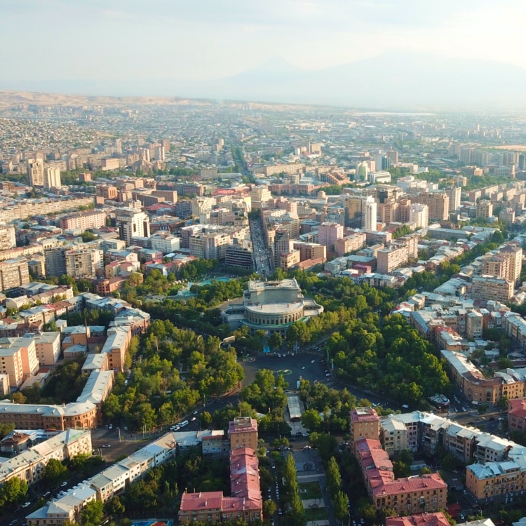 Aerial view of Yerevan