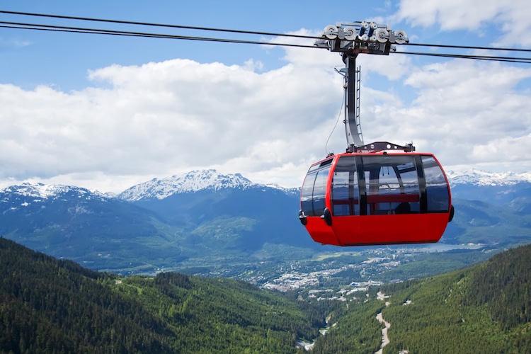 Aerial tram at Whistler Peak