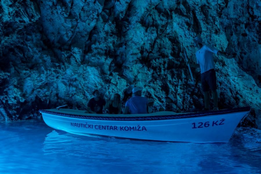 A moody scene in bisevo cave (blue cave)