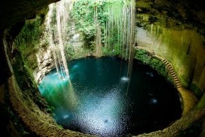 Beautiful natural sinkhole for swimming