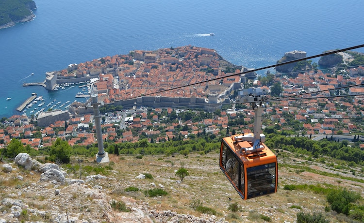 Cable car in Dubrovnik