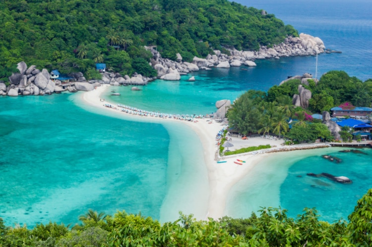 A famous beach in Ko Tao