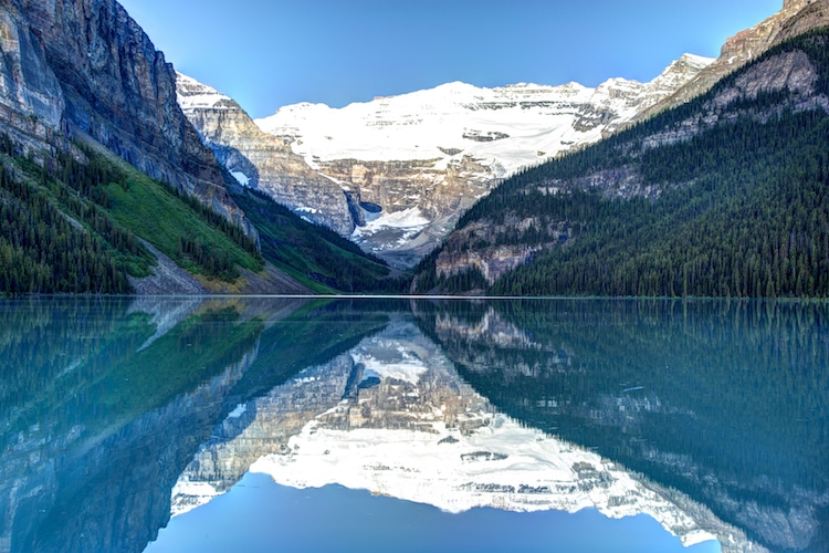 Serene view of Lake Louise, Banff National Park