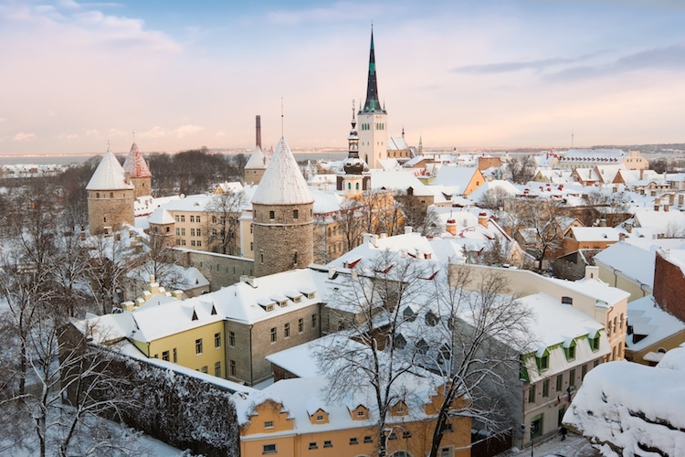 View of the old city in Tallinn